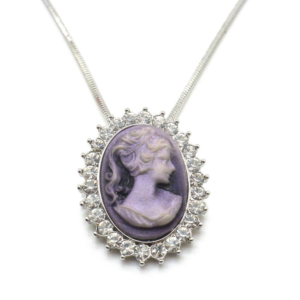 Crystal Cameo Necklace